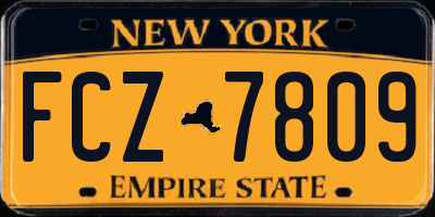 NY license plate FCZ7809