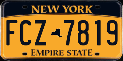 NY license plate FCZ7819
