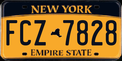 NY license plate FCZ7828