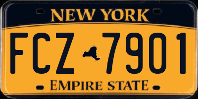 NY license plate FCZ7901