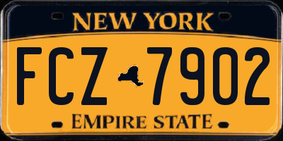 NY license plate FCZ7902