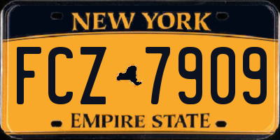 NY license plate FCZ7909
