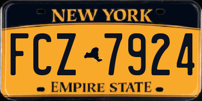 NY license plate FCZ7924