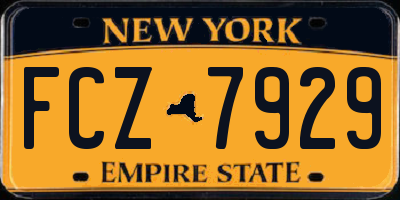 NY license plate FCZ7929