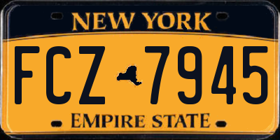 NY license plate FCZ7945