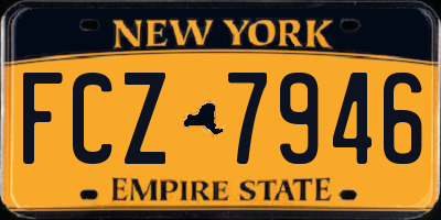 NY license plate FCZ7946