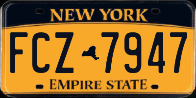 NY license plate FCZ7947