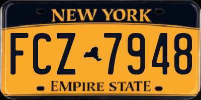 NY license plate FCZ7948