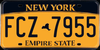 NY license plate FCZ7955