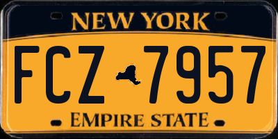 NY license plate FCZ7957