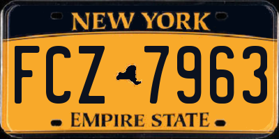 NY license plate FCZ7963