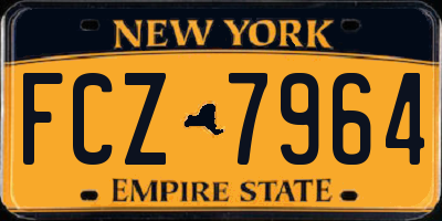 NY license plate FCZ7964