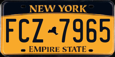 NY license plate FCZ7965