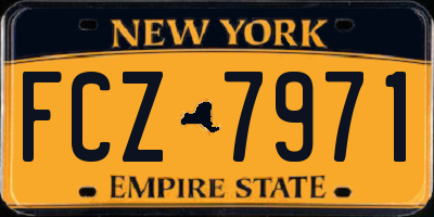 NY license plate FCZ7971