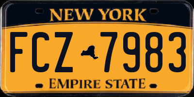NY license plate FCZ7983