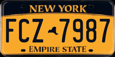 NY license plate FCZ7987