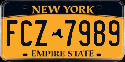 NY license plate FCZ7989