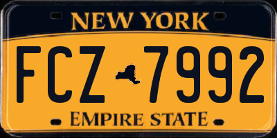NY license plate FCZ7992