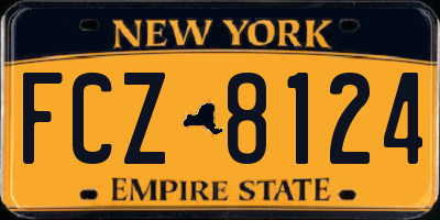 NY license plate FCZ8124