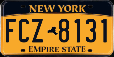 NY license plate FCZ8131