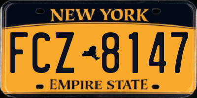 NY license plate FCZ8147