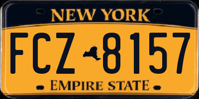 NY license plate FCZ8157