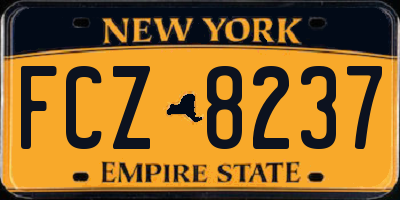 NY license plate FCZ8237