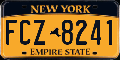 NY license plate FCZ8241