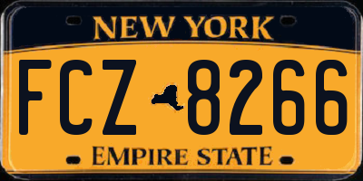 NY license plate FCZ8266