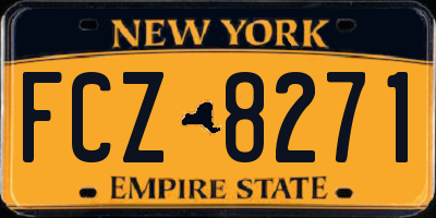 NY license plate FCZ8271