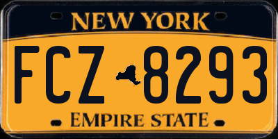 NY license plate FCZ8293