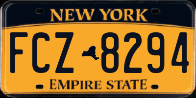 NY license plate FCZ8294