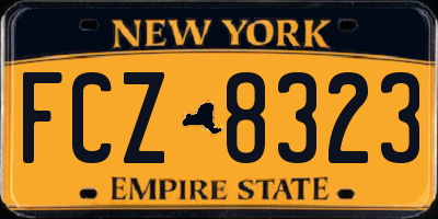NY license plate FCZ8323