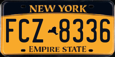 NY license plate FCZ8336