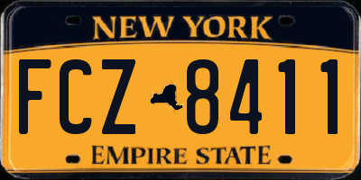 NY license plate FCZ8411