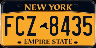 NY license plate FCZ8435