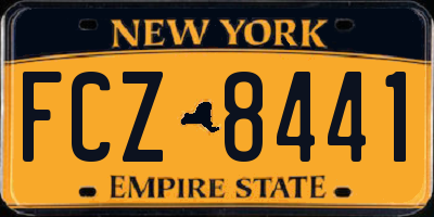 NY license plate FCZ8441