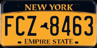 NY license plate FCZ8463