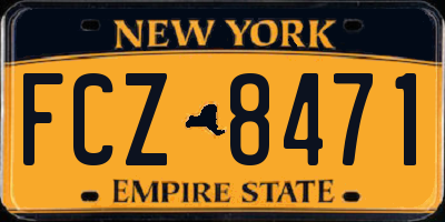 NY license plate FCZ8471