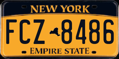 NY license plate FCZ8486