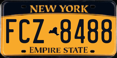 NY license plate FCZ8488