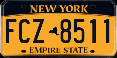 NY license plate FCZ8511