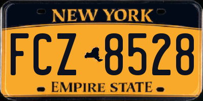 NY license plate FCZ8528