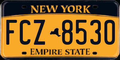 NY license plate FCZ8530