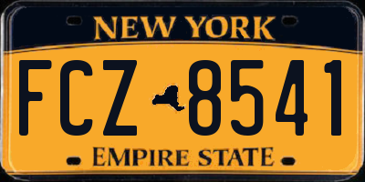 NY license plate FCZ8541