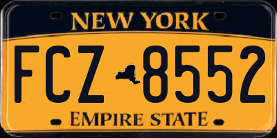 NY license plate FCZ8552