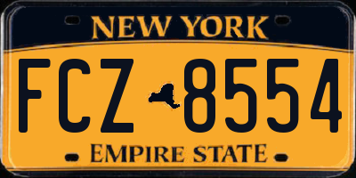 NY license plate FCZ8554