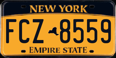 NY license plate FCZ8559