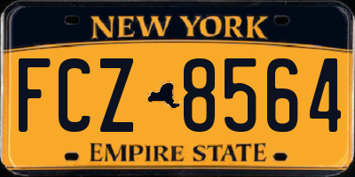 NY license plate FCZ8564