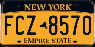 NY license plate FCZ8570